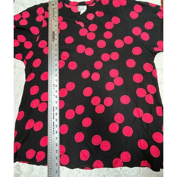 Harper Greer Womens Long Sleeve Tunic Top/Dress XS Black Red Polka Dots Casual - Picture 7 of 7